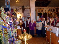 Рождественское богослужение в Покровском храме г. Таиынша