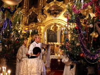  Божественная Литургия в храме Всех Святых в святые Рождественские дни