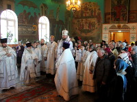 Епископ Владимир совершил Божественную Литургию в Свято-Никольском кафедральном соборе г. Булаево в неделю по Рождестве Христовом