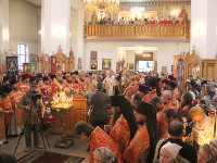 Торжества по случаю принесение ковчега с частицей мощей святой мученицы Агафии Панормской и Сицилийской в городе Алма-Ате