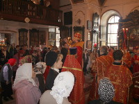 Отдание праздника Пасхи Архиерейским чином в храме Всех Святых