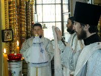 Отдание праздника Вознесения Господня Архиерейским чином в храме Всех Святых города Петропавловска