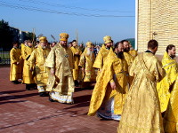 Освящения храма во имя Архистратига Божия Михаила поселка Качар Костанайской области