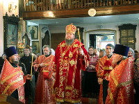 В праздник Рождества Предтечи Господня Иоанна епископ Владимир совершил Божественную Литургию в храме Всех Святых города Петропавловска