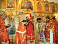 Епископ Петропавловский и Булаевский Владимир возглавил богослужение  в храме целителя Пантелеймона поселка Бурабай