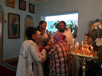 Воскресное богослужение в храме Введения во храм Пресвятой Богородицы с. Саумалколь