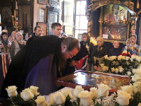 Епископ Петропавловский и Булаевский совершил чин Погребения Божией Матери в храме Всех Святых города Петропавловска