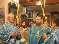 Епископ Петропавловский и Булаевский совершил чин Погребения Божией Матери в храме Всех Святых города Петропавловска