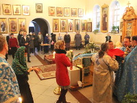 Божественная Литургия в кафедральном соборе Вознесения Господня города Петропавловска