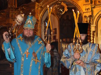В неделю 27-ю по Пятидесятнице епископ Петропавловский и Булаевский Владимир возглавил Божественную Литургию в храме Всех святых
