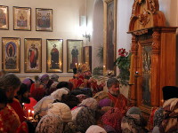 Соборное вечернее богослужение на праздник великомученицы Варвары 16 декабря 2015 г. 
