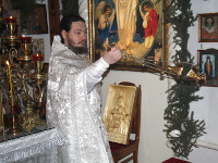 Божественная литургия в день празднования Обрезания Господня в храме преподобного Сергия Радонежского г. Сергеевка