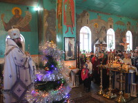 Правящий архиерей возглавил Божественную  Литургию в Свято-Никольском кафедральном соборе города Булаево