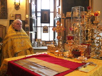Епископ Петропавловский и Булаевский Владимир возглавил Литургию в храме Всех Святых