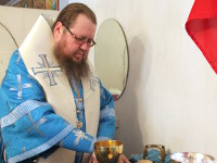 Епископ Петропавловский и Булаевский Владимир совершил Божественную Литургию с селе Благовещенка