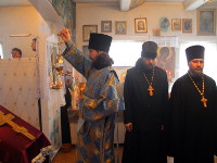 Епископ Петропавловский и Булаевский Владимир совершил Божественную Литургию с селе Благовещенка