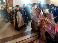 В Вознесенском Кафедральном соборе города Петропавловска было совершено всенощное бдение