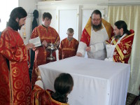 Правящий архиерей совершил чин освящение храма в селе Кладбинка