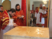 Епископ Петропавловский и Булаевский Владимир совершил чин освящения Введенского храма в селе Саумолколь