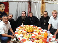 Посещение епископом Владимиром исторических мест Айыртауского района