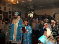Преосвященнейший Владыка Владимир совершил Божественную Литургию в Казанском храме города Мамлютка
