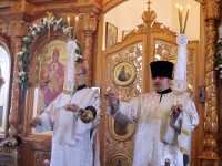 В праздник Преображения Господня правящий архиерей возглавил служение в Кафедральном Соборе