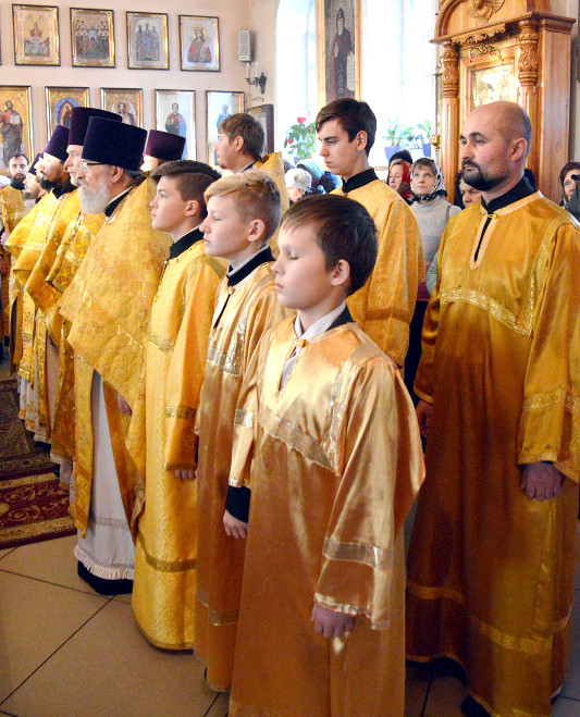 Правящий архиерей и духовенство епархии соборно отслужили Божественную Литургию в Вознесенском кафедральном соборе