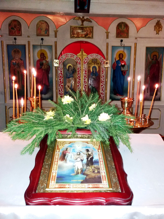 Божественная Литургия в праздник Крещения Господня в храме села Пресновка