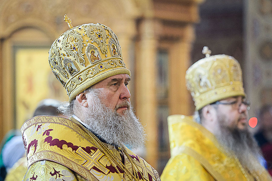 Правящий архиерей сослужил Главе Православной церкви Казахстана в Софийском соборе Иверско-Серафимовской обители