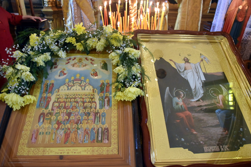 Архиерейская Литургия в день Престольного праздника храма Всех Святых Петропавловска