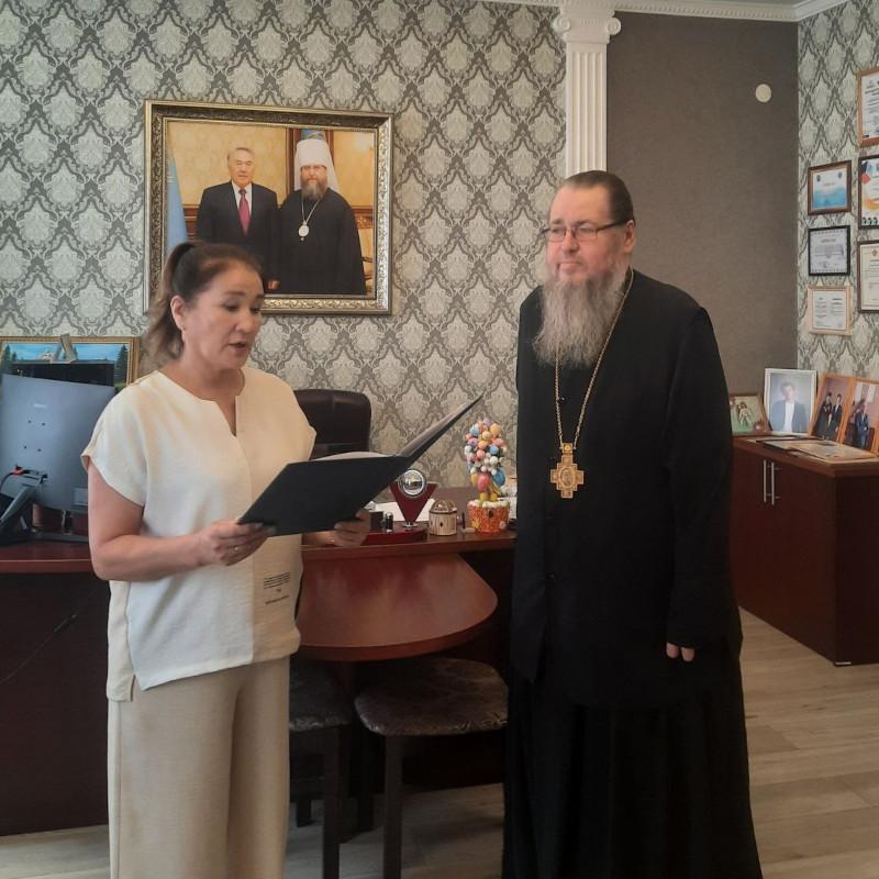 Приветственный адрес управляющему епархией от Акима Северо-Казахстанской области