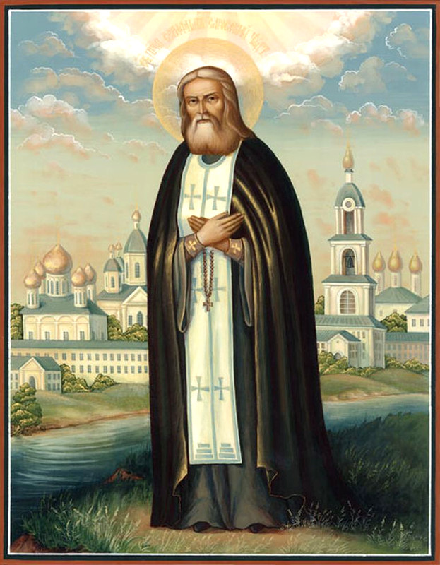 Икона преподобного Серафима Саровского с частицей его святых мощей